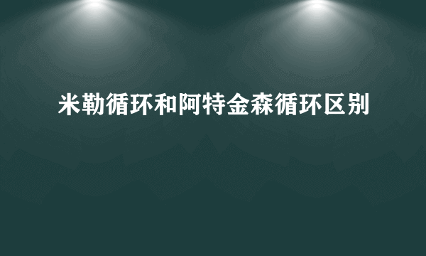 米勒循环和阿特金森循环区别