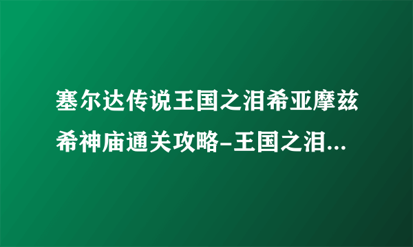 塞尔达传说王国之泪希亚摩兹希神庙通关攻略-王国之泪希亚摩兹希神庙怎么过