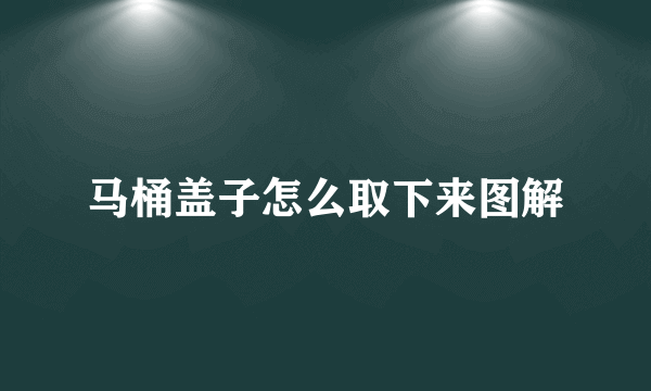 马桶盖子怎么取下来图解