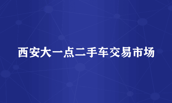 西安大一点二手车交易市场