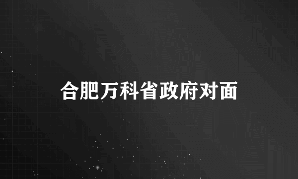 合肥万科省政府对面