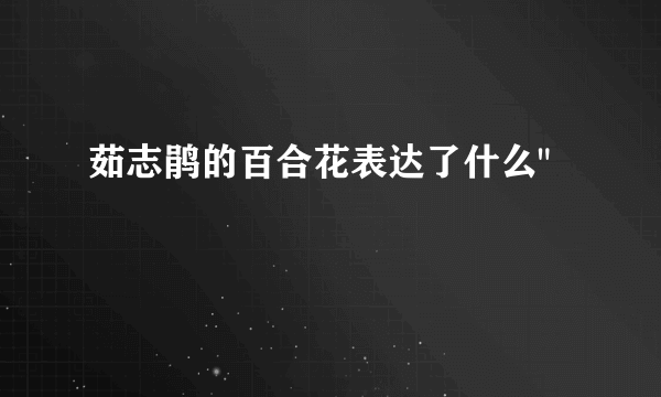 茹志鹃的百合花表达了什么