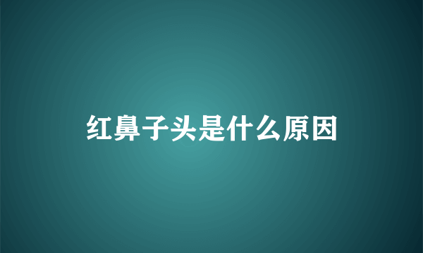 红鼻子头是什么原因