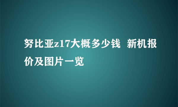 努比亚z17大概多少钱  新机报价及图片一览