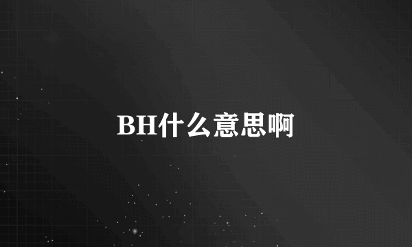 BH什么意思啊