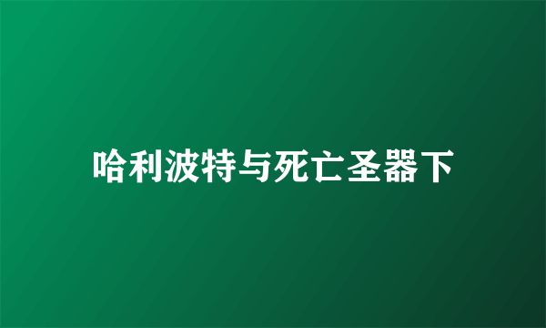 哈利波特与死亡圣器下