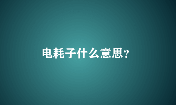 电耗子什么意思？