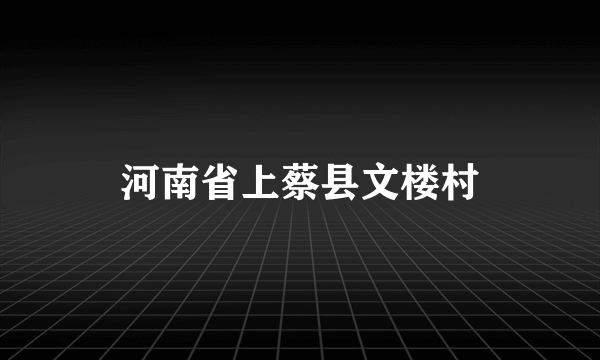 河南省上蔡县文楼村