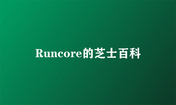 Runcore的芝士百科