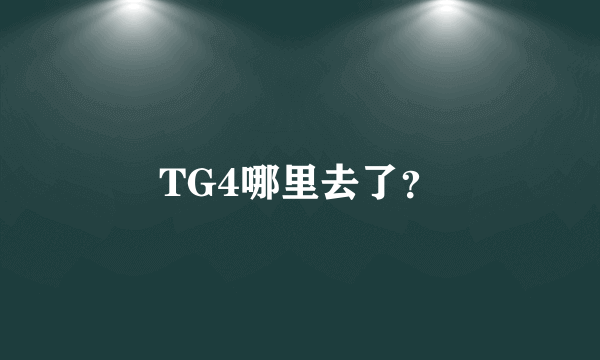 TG4哪里去了？