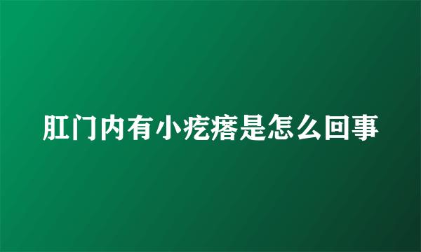 肛门内有小疙瘩是怎么回事