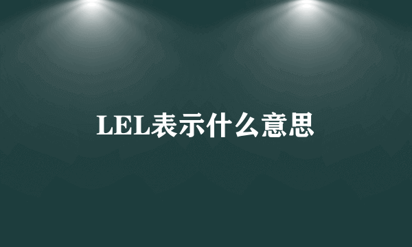 LEL表示什么意思