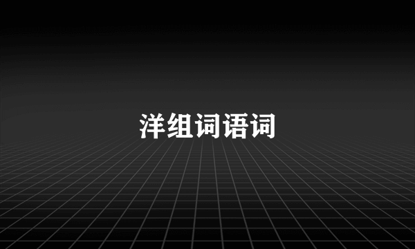 洋组词语词