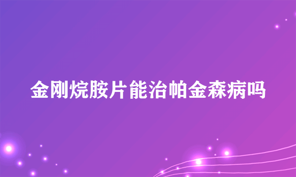 金刚烷胺片能治帕金森病吗