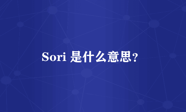 Sori 是什么意思？