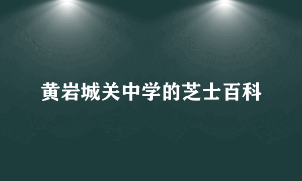 黄岩城关中学的芝士百科