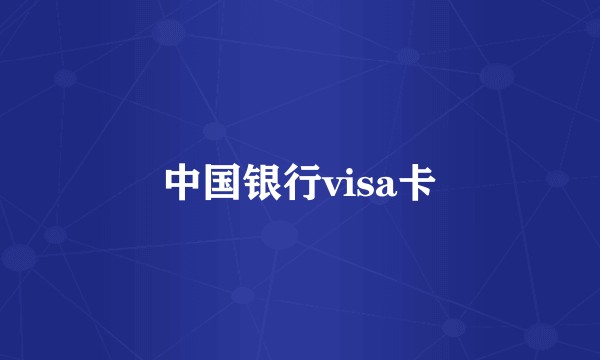 中国银行visa卡