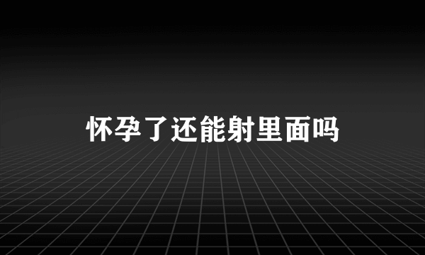 怀孕了还能射里面吗