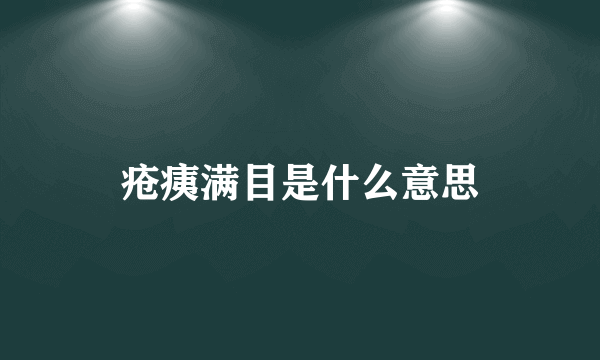 疮痍满目是什么意思