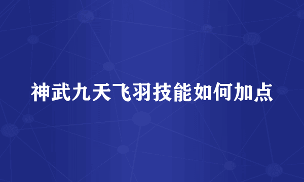 神武九天飞羽技能如何加点