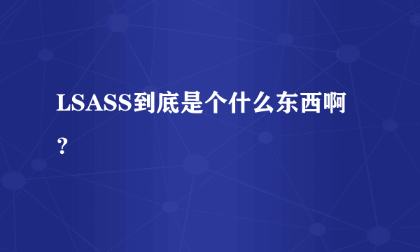 LSASS到底是个什么东西啊？