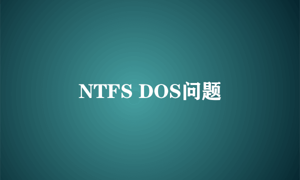 NTFS DOS问题