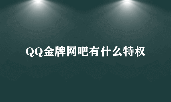 QQ金牌网吧有什么特权