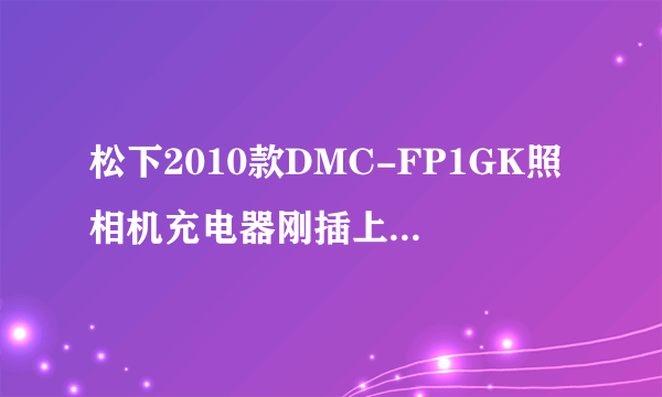 松下2010款DMC-FP1GK照相机充电器刚插上亮了一下是怎么回事？