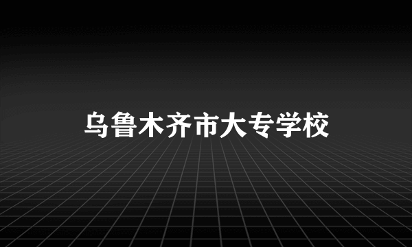 乌鲁木齐市大专学校