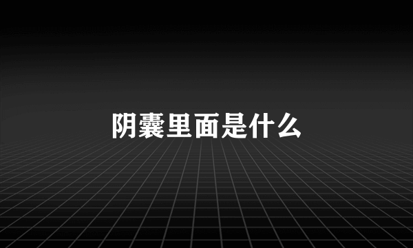 阴囊里面是什么