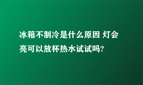 冰箱不制冷是什么原因 灯会亮可以放杯热水试试吗?