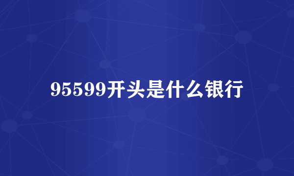 95599开头是什么银行