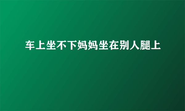 车上坐不下妈妈坐在别人腿上