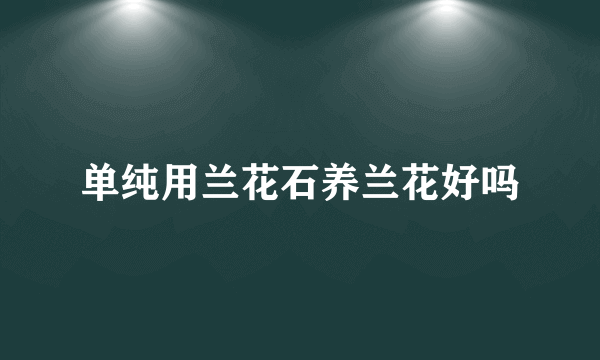 单纯用兰花石养兰花好吗