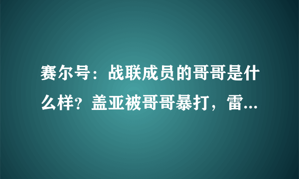 赛尔号：战联成员的哥哥是什么样？盖亚被哥哥暴打，雷伊兄弟情深