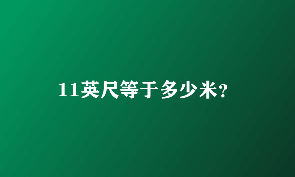 11英尺等于多少米？