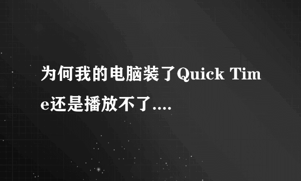 为何我的电脑装了Quick Time还是播放不了.mov格式的文件??