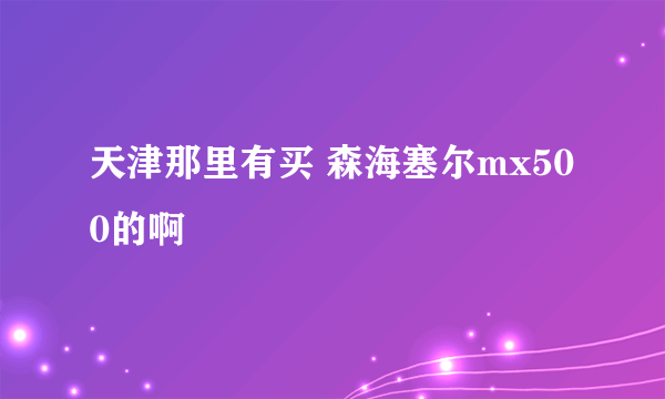 天津那里有买 森海塞尔mx500的啊