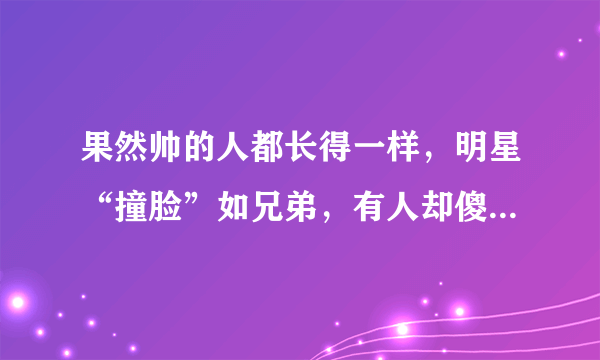 果然帅的人都长得一样，明星“撞脸”如兄弟，有人却傻傻分不清！