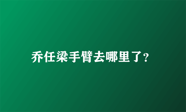 乔任梁手臂去哪里了？