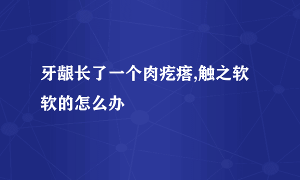 牙龈长了一个肉疙瘩,触之软软的怎么办