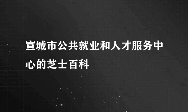 宣城市公共就业和人才服务中心的芝士百科