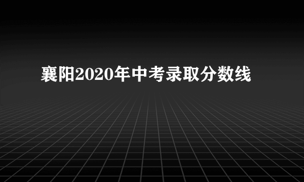 襄阳2020年中考录取分数线