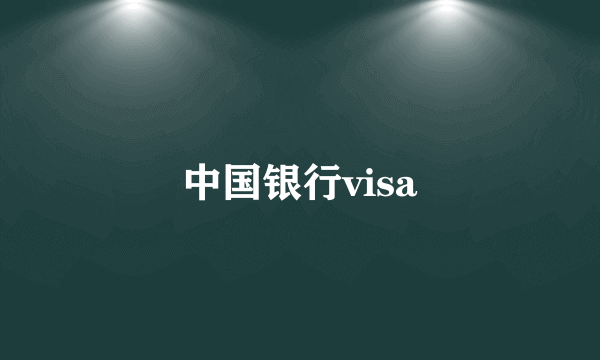 中国银行visa