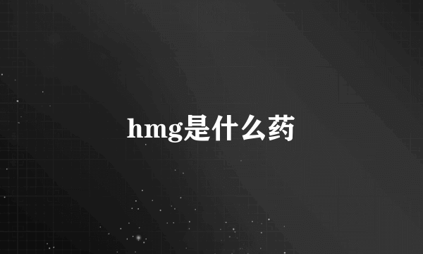 hmg是什么药