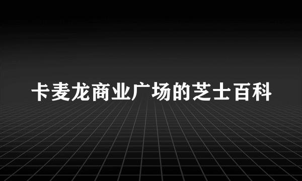 卡麦龙商业广场的芝士百科