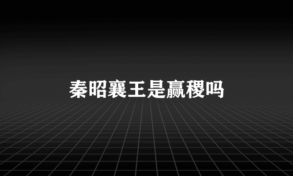 秦昭襄王是赢稷吗