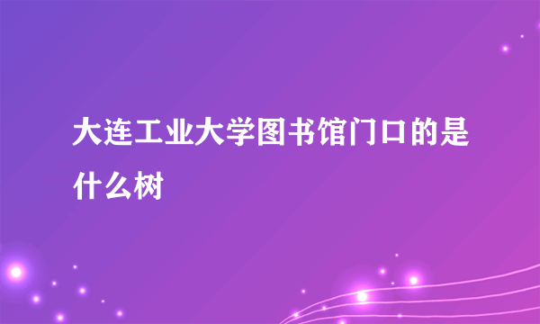 大连工业大学图书馆门口的是什么树