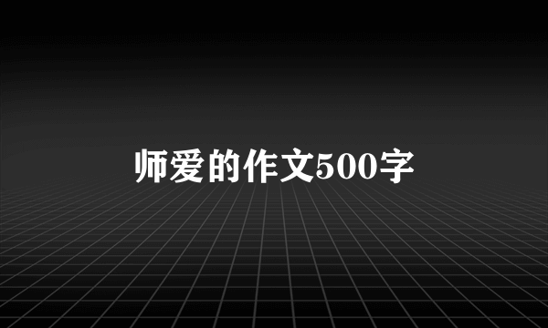 师爱的作文500字