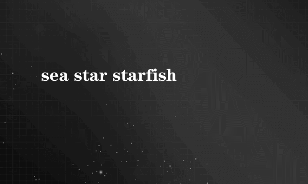 sea star starfish